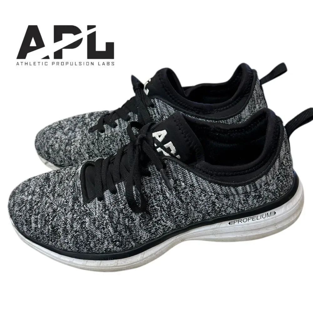 APL TechLoom Phantom Women's Black White Melange Running Shoes Sneakers 6.5